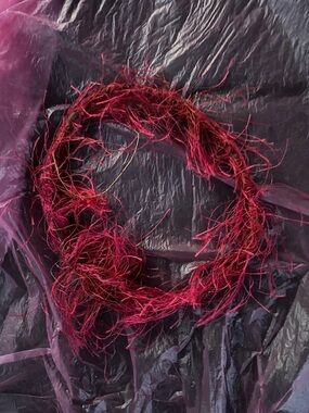 Handcrafted Fuchsia Fiber Statement Bracelet - Women Jewelry Bracelets